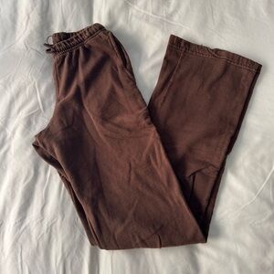 American Apparel elastic drawstring lounge sweatpants, brown